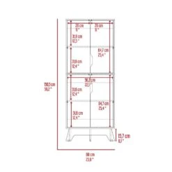 23.60 In. W X 15.70 In. D X 59.20 In. H White Particle Board Freestanding Linen Cabinet With Door And Shelves In White -FURITURE SALE SHOP white tahanbath linen cabinets ct xl 123099 1f 1000