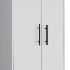 23.62 In. W X 11.81 In. D X 71.10 In. H White Wood Freestanding Linen Cabinet With 5-Shelves And 2-Door In White -FURITURE SALE SHOP white tahanbath linen cabinets ct xl p148774 44 1000