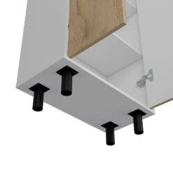 23.62 In. W X 11.81 In. D X 71.10 In. H White Wood Freestanding Linen Cabinet With 5-Shelves And 2-Door In White -FURITURE SALE SHOP white tahanbath linen cabinets ct xl p148774 fa 1000