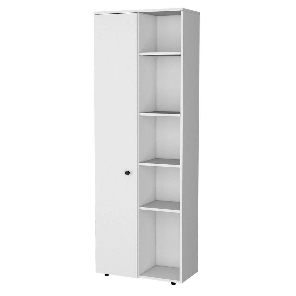 11.80 In. W X 23.60 In. D X 66.90 In. H White Wood Freestanding Linen Cabinet With Shelves In White 4 11.80 In. W X 23.60 In. D X 66.90 In. H White Wood Freestanding Linen Cabinet With Shelves In White - Image 4