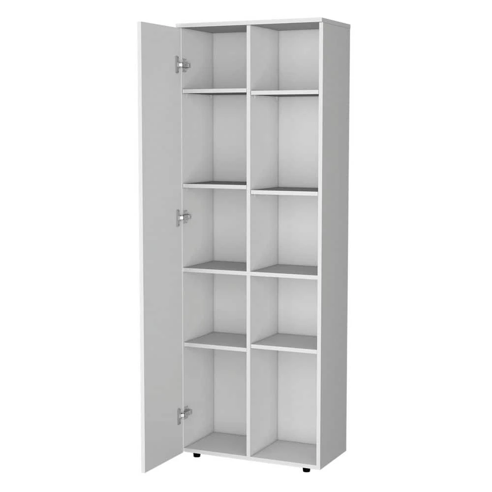 11.80 In. W X 23.60 In. D X 66.90 In. H White Wood Freestanding Linen Cabinet With Shelves In White 1 11.80 In. W X 23.60 In. D X 66.90 In. H White Wood Freestanding Linen Cabinet With Shelves In White