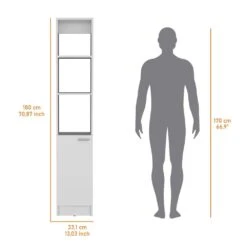 13.03 In. W X 10.43 In. D X 70.87 In. H White Wood Freestanding Linen Cabinet W/3-Open Shelves And Door In White 9 13.03 In. W X 10.43 In. D X 70.87 In. H White Wood Freestanding Linen Cabinet W/3-Open Shelves And Door In White -FURITURE SALE SHOP white tahanbath linen cabinets ct xl p189936 4f 1000
