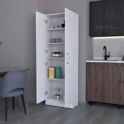 11.80 In. W X 23.60 In. D X 71.10 In. H White Wood Freestanding Linen Cabinet W/4-Doors And 5-Hidden Shelves In White 9 11.80 In. W X 23.60 In. D X 71.10 In. H White Wood Freestanding Linen Cabinet W/4-Doors And 5-Hidden Shelves In White -FURITURE SALE SHOP white tahanbath linen cabinets ct xl p193659 31 1000