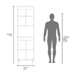 22.20 In. W X 13.20 In. D X 76.80 In. H White MDF Freestanding Linen Cabinet With 5-Shelves And 4-Door In White 12 22.20 In. W X 13.20 In. D X 76.80 In. H White MDF Freestanding Linen Cabinet With 5-Shelves And 4-Door In White -FURITURE SALE SHOP white tahanbath linen cabinets ct xl p264145 1f 1000