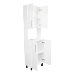 22.20 In. W X 13.20 In. D X 76.80 In. H White MDF Freestanding Linen Cabinet With 5-Shelves And 4-Door In White 13 22.20 In. W X 13.20 In. D X 76.80 In. H White MDF Freestanding Linen Cabinet With 5-Shelves And 4-Door In White -FURITURE SALE SHOP white tahanbath linen cabinets ct xl p264145 44 1000