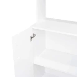 22.20 In. W X 13.20 In. D X 76.80 In. H White MDF Freestanding Linen Cabinet With 5-Shelves And 4-Door In White 11 22.20 In. W X 13.20 In. D X 76.80 In. H White MDF Freestanding Linen Cabinet With 5-Shelves And 4-Door In White -FURITURE SALE SHOP white tahanbath linen cabinets ct xl p264145 4f 1000