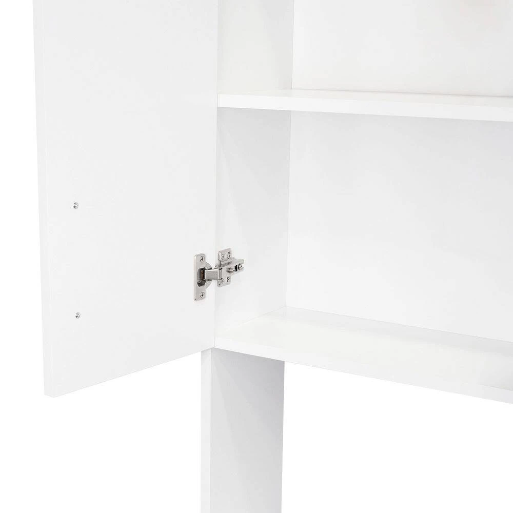 22.20 In. W X 13.20 In. D X 76.80 In. H White MDF Freestanding Linen Cabinet With 5-Shelves And 4-Door In White 7 22.20 In. W X 13.20 In. D X 76.80 In. H White MDF Freestanding Linen Cabinet With 5-Shelves And 4-Door In White - Image 7