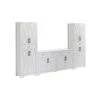 15 In. W X 108.70 In. D X 68 In. H White MDF And Particle Board Freestanding Linen Cabinet With Drawers In White
