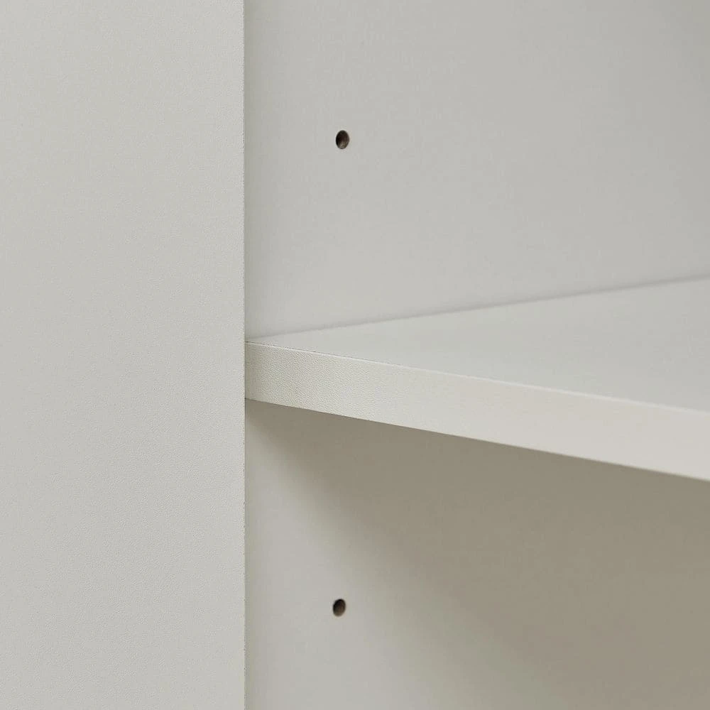 15 In. W X 108.70 In. D X 68 In. H White MDF And Particle Board Freestanding Linen Cabinet With Drawers In White 4 15 In. W X 108.70 In. D X 68 In. H White MDF And Particle Board Freestanding Linen Cabinet With Drawers In White - Image 4