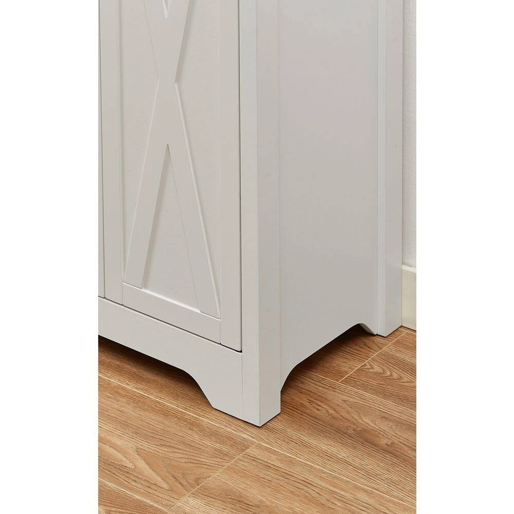 15 In. W X 108.70 In. D X 68 In. H White MDF And Particle Board Freestanding Linen Cabinet With Drawers In White 10 15 In. W X 108.70 In. D X 68 In. H White MDF And Particle Board Freestanding Linen Cabinet With Drawers In White - Image 10