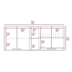 Portofino 150-Wall Cabinet, Double Door, 2-External Shelves, 2-Interior Shelves-White -FURITURE SALE SHOP white tahanbath pantry organizers z b07091979 76 1000