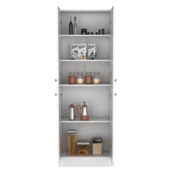 Freestanding 71 In. H Kitchen Pantry Cabinet With 4-Doors And 5-Adjustable Shelves -FURITURE SALE SHOP white tahanbath pantry organizers z b070p188842 44 1000