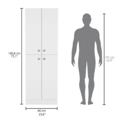 Freestanding 71 In. H Kitchen Pantry Cabinet With 4-Doors And 5-Adjustable Shelves -FURITURE SALE SHOP white tahanbath pantry organizers z b070p188842 4f 1000