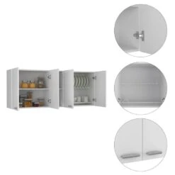 Wall Cabinet Ontario, Double Door, White Finish -FURITURE SALE SHOP white tahanbath pantry organizers z b092123033 fa 1000
