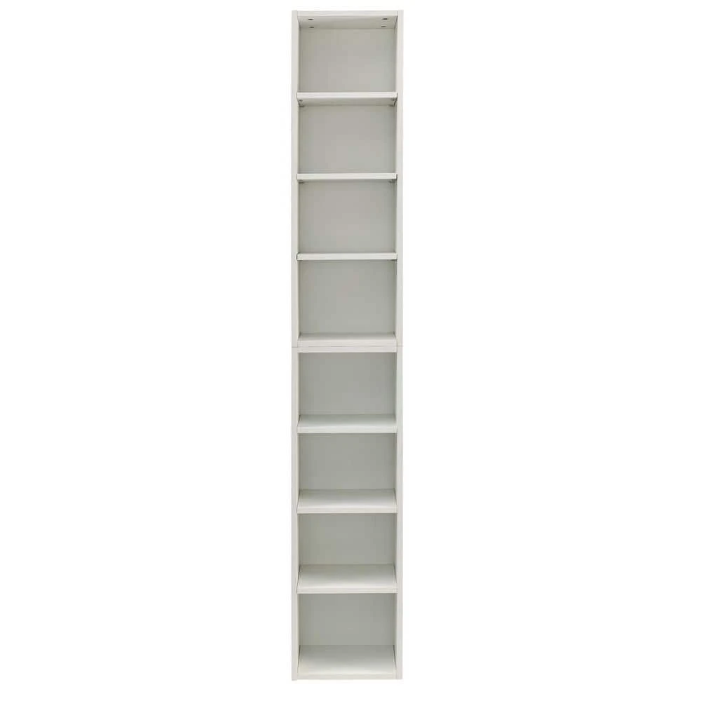 8-Tier Media Tower Rack – Slim CD/DVD Storage Cabinet With Adjustable Shelves In White 1 8-Tier Media Tower Rack – Slim CD/DVD Storage Cabinet With Adjustable Shelves In White