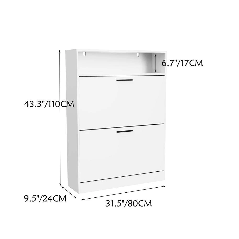 4-Drawer Handle-Free White Dresser: Modern Wooden Cabinet With Sturdy Frame For Bedroom, Living Room Or Office 3 4-Drawer Handle-Free White Dresser: Modern Wooden Cabinet With Sturdy Frame For Bedroom, Living Room Or Office - Image 3