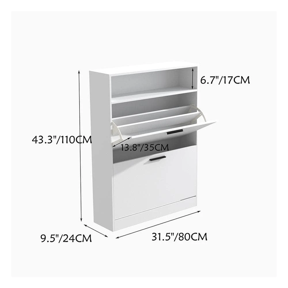 4-Drawer Handle-Free White Dresser: Modern Wooden Cabinet With Sturdy Frame For Bedroom, Living Room Or Office 2 4-Drawer Handle-Free White Dresser: Modern Wooden Cabinet With Sturdy Frame For Bedroom, Living Room Or Office - Image 2