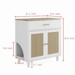 Wooden Cat Litter Box Enclosure With Scratch Pad Fits Most Cats For Living Areas In White -FURITURE SALE SHOP white tahanbath pantry organizers z w1801137449 c3 1000