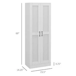 69" Tall Storage Cabinet With Movable Storage Shelves, Modern Style Pantry Cupboard Cabinet With Soft Close Doors, White 9 69" Tall Storage Cabinet With Movable Storage Shelves, Modern Style Pantry Cupboard Cabinet With Soft Close Doors, White -FURITURE SALE SHOP white tahanbath pantry organizers z w2225p156373 c3 1000