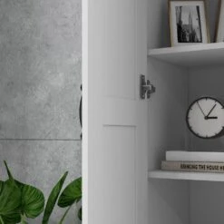 69" Tall Storage Cabinet With Movable Storage Shelves, Modern Style Pantry Cupboard Cabinet With Soft Close Doors, White 12 69" Tall Storage Cabinet With Movable Storage Shelves, Modern Style Pantry Cupboard Cabinet With Soft Close Doors, White -FURITURE SALE SHOP white tahanbath pantry organizers z w2225p156373 fa 1000