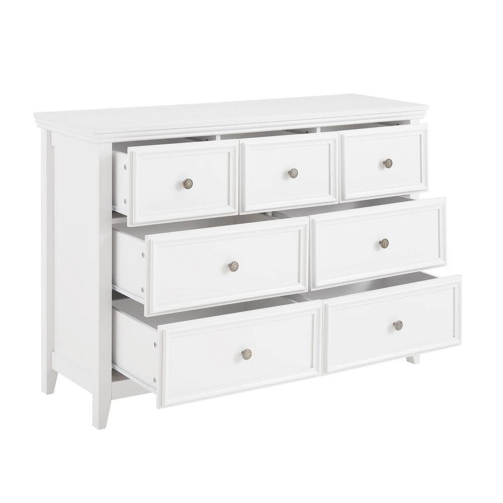 Modern 7-Drawer Dresser: Ideal For Living Room Storage With A Farmhouse Touch In White 3 Modern 7-Drawer Dresser: Ideal For Living Room Storage With A Farmhouse Touch In White - Image 3