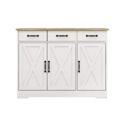 Farmhouse Buffet Cabinet Storage Sideboard With 3-Drawers And 3-Doors For Dining Living Room Kitchen Cupboard-White 12 Farmhouse Buffet Cabinet Storage Sideboard With 3-Drawers And 3-Doors For Dining Living Room Kitchen Cupboard-White -FURITURE SALE SHOP white tahanbath pantry organizers z w282138085 a0 1000