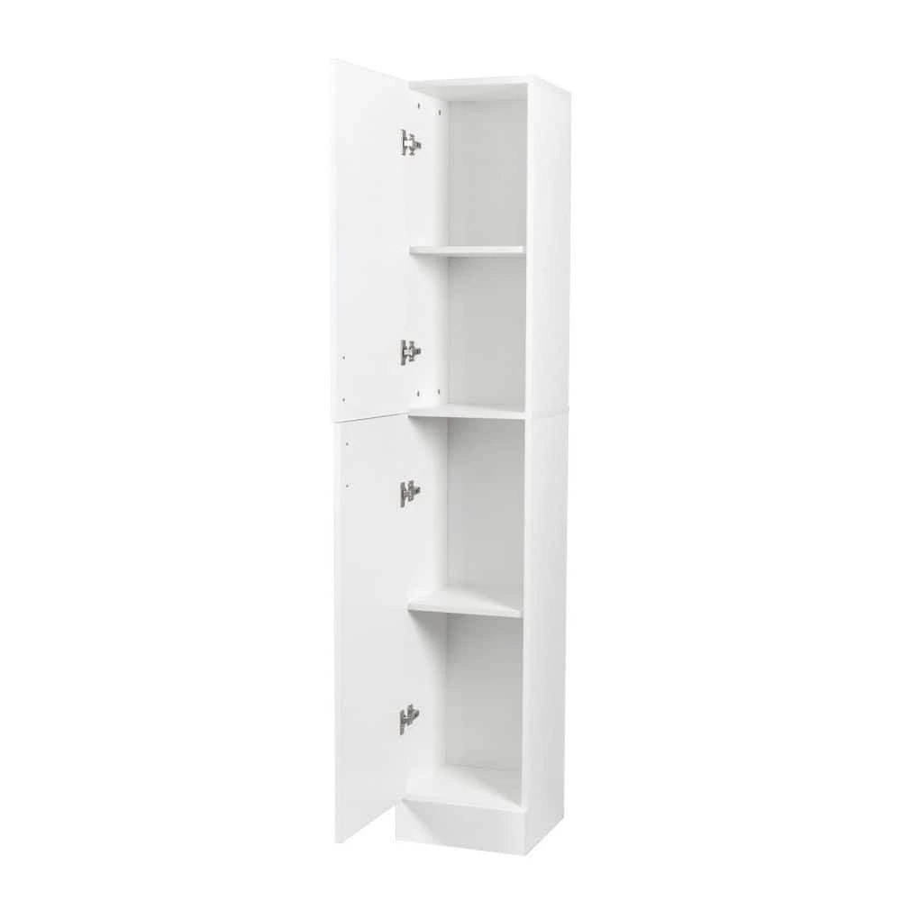 Freestanding Cabinet With Inadjustable Shelves And 2-Doors For Kitchen, Dining Room, White 1 Freestanding Cabinet With Inadjustable Shelves And 2-Doors For Kitchen, Dining Room, White
