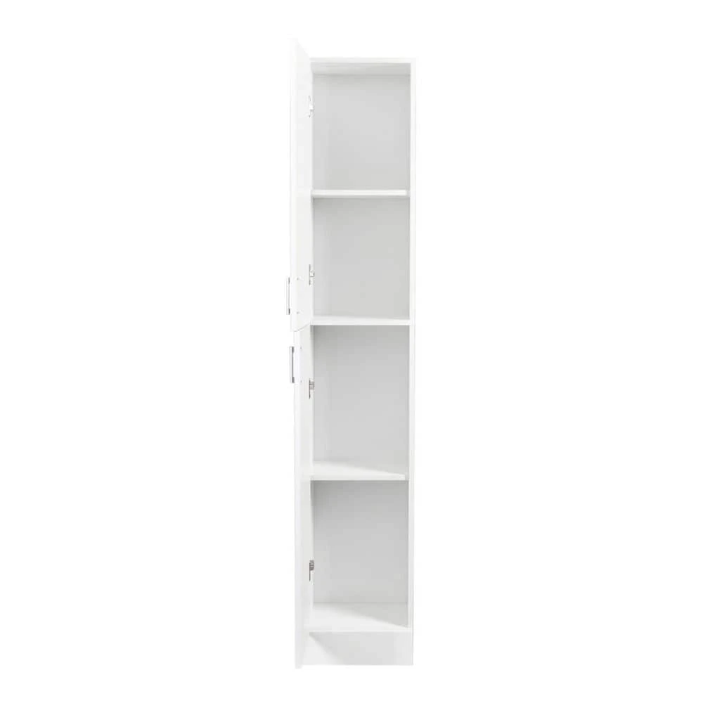 Freestanding Cabinet With Inadjustable Shelves And 2-Doors For Kitchen, Dining Room, White 3 Freestanding Cabinet With Inadjustable Shelves And 2-Doors For Kitchen, Dining Room, White - Image 3