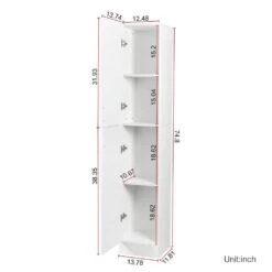 Freestanding Cabinet With Inadjustable Shelves And 2-Doors For Kitchen, Dining Room, White 11 Freestanding Cabinet With Inadjustable Shelves And 2-Doors For Kitchen, Dining Room, White -FURITURE SALE SHOP white tahanbath pantry organizers z w33165045 c3 1000