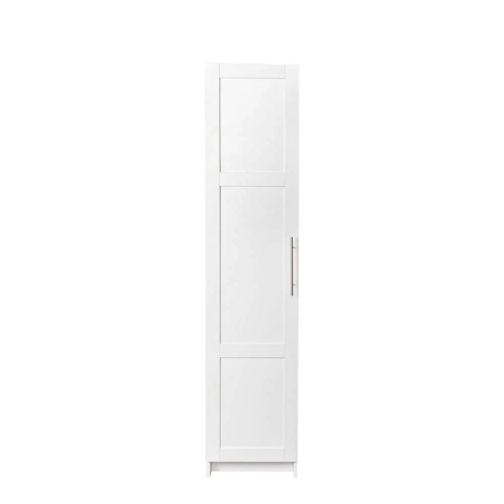 Stackable Wall Mounted Storage Cabinet, 15.75 In. D X 15.75 In. W X 70.87 In. H, White 4 Stackable Wall Mounted Storage Cabinet, 15.75 In. D X 15.75 In. W X 70.87 In. H, White - Image 4