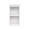WHITE Color Modular Wine Bar Cabinet With Storage Shelves With Hutch For Dining Room