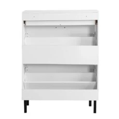 Modern Freestanding Shoe Cabinet With 2 Flip Drawers And Metal Legs: Stylish Storage Organizer For Entryway In White 13 Modern Freestanding Shoe Cabinet With 2 Flip Drawers And Metal Legs: Stylish Storage Organizer For Entryway In White -FURITURE SALE SHOP white tahanbath pantry organizers z w40981153 31 1000