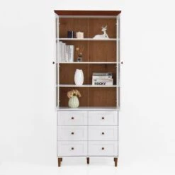 White MDF Display And Storage Cabinet: Ideal For Kitchen And Living Room -FURITURE SALE SHOP white tahanbath pantry organizers z w409p195106 c3 1000