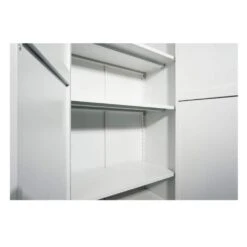 71 In. Metal Storage Cabinet: 2-Shapely Doors, Adjustable Shelves In White -FURITURE SALE SHOP white tahanbath pantry organizers z w716p168579 1f 1000