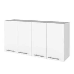Stockton Rectangle 4-Swing Doors Wall Cabinet In White