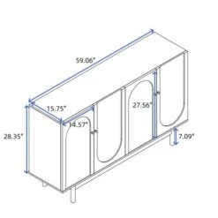 Functional Stylish 4-Door Intaglio Storage Cabinet With Pine Legs, Solid Wood Pulls And MDF In White 10 Functional Stylish 4-Door Intaglio Storage Cabinet With Pine Legs, Solid Wood Pulls And MDF In White -FURITURE SALE SHOP white tahanbath pantry organizers z w757p151917 4f 1000