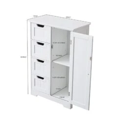 Small Bathrooom Storage Cabinet, Freestanding Storage Cabinet EntryWay Cabinet Home Storage For Living Room In White 16 Small Bathrooom Storage Cabinet, Freestanding Storage Cabinet EntryWay Cabinet Home Storage For Living Room In White -FURITURE SALE SHOP white tahanbath pantry organizers z w965141553 44 1000
