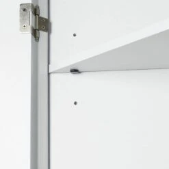 White Triangle Bathroom Storage Cabinet With Adjustable Shelves Freestanding Floor Cabinet For Home Kitchen -FURITURE SALE SHOP white tahanbath pantry organizers z wf291467aak 76 1000