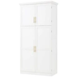 70.9 In. Kitchen Pantry: 4-Doors, 8-Trays, Adjustable Shelf InWhite 12 70.9 In. Kitchen Pantry: 4-Doors, 8-Trays, Adjustable Shelf InWhite -FURITURE SALE SHOP white tahanbath pantry organizers z wf315593aad 44 1000