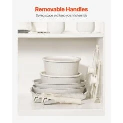 17-Piece Pots And Pans Set Stainless Steel Granite Nonstick Kitchen Cookware Induction White 11 17-Piece Pots And Pans Set Stainless Steel Granite Nonstick Kitchen Cookware Induction White -FURITURE SALE SHOP white tahanbath pot pan sets z w2201p190850 4f 1000