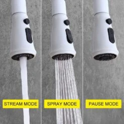 16.53 In. Kitchen Faucet With Pull Out 360 Degree Spout Swivel In White 10 16.53 In. Kitchen Faucet With Pull Out 360 Degree Spout Swivel In White -FURITURE SALE SHOP white tahanbath pull out kitchen faucets z w2287p183101 1f 1000