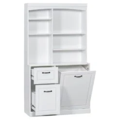 39.30 In. D X 16.50 In. W × 70.90 In. H White Bathroom Storage Cabinet Pantry With Tilt-Out Hamper-Drawers 19 39.30 In. D X 16.50 In. W × 70.90 In. H White Bathroom Storage Cabinet Pantry With Tilt-Out Hamper-Drawers -FURITURE SALE SHOP white tahanbath ready to assemble kitchen cabinets n725p278420k 31 1000