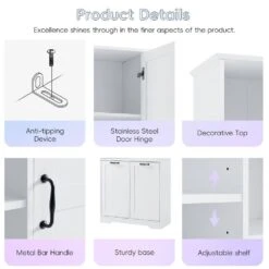 14.00 In. W X 31.00 In. D X 68.00 In. H Bathroom Storage Wall Cabinet In White 12 14.00 In. W X 31.00 In. D X 68.00 In. H Bathroom Storage Wall Cabinet In White -FURITURE SALE SHOP white vintage tahanbath bathroom wall cabinets z n725p208543k 1f 1000