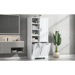 14.00 In. W X 31.00 In. D X 68.00 In. H Bathroom Storage Wall Cabinet In White 14 14.00 In. W X 31.00 In. D X 68.00 In. H Bathroom Storage Wall Cabinet In White -FURITURE SALE SHOP white vintage tahanbath bathroom wall cabinets z n725p208543k fa 1000