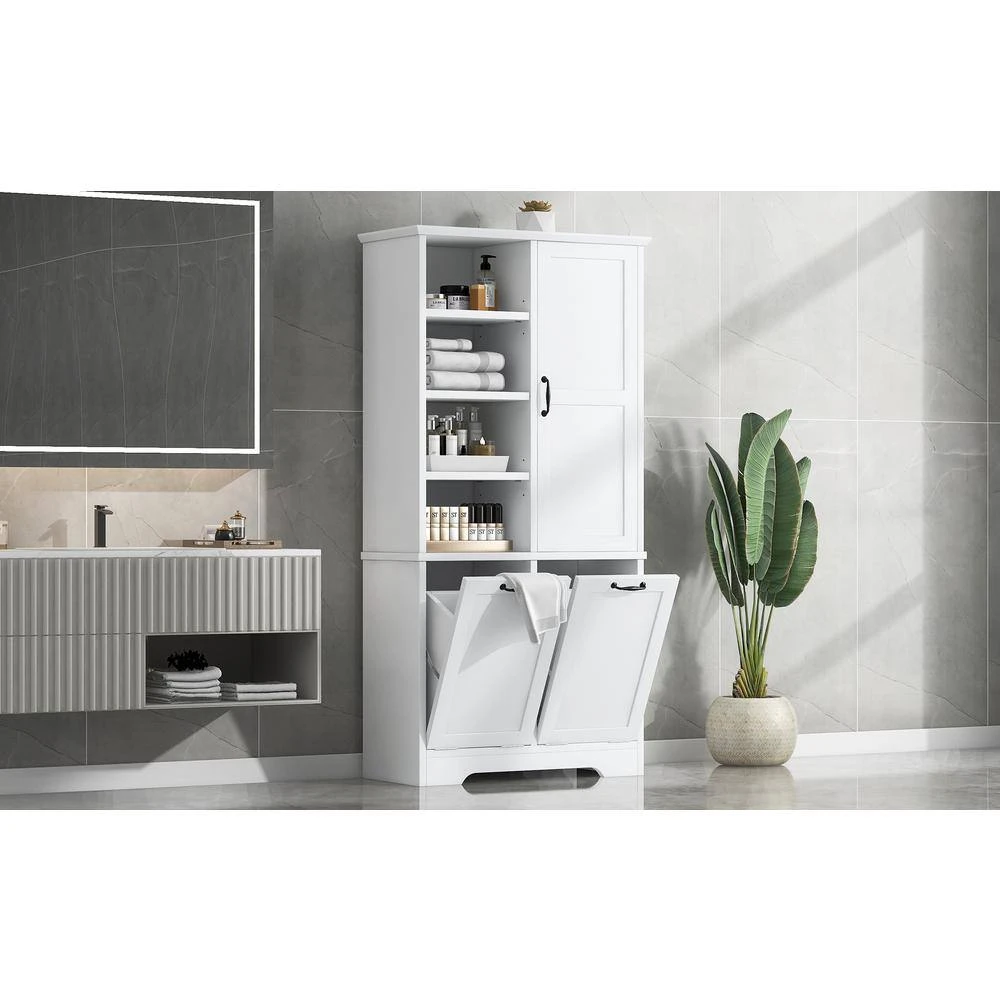 14.00 In. W X 31.00 In. D X 68.00 In. H Bathroom Storage Wall Cabinet In White 7 14.00 In. W X 31.00 In. D X 68.00 In. H Bathroom Storage Wall Cabinet In White - Image 7